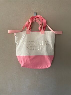 Victoria's Secret 2 in 1 Insulated Canvas Tote Cooler Beach Bag